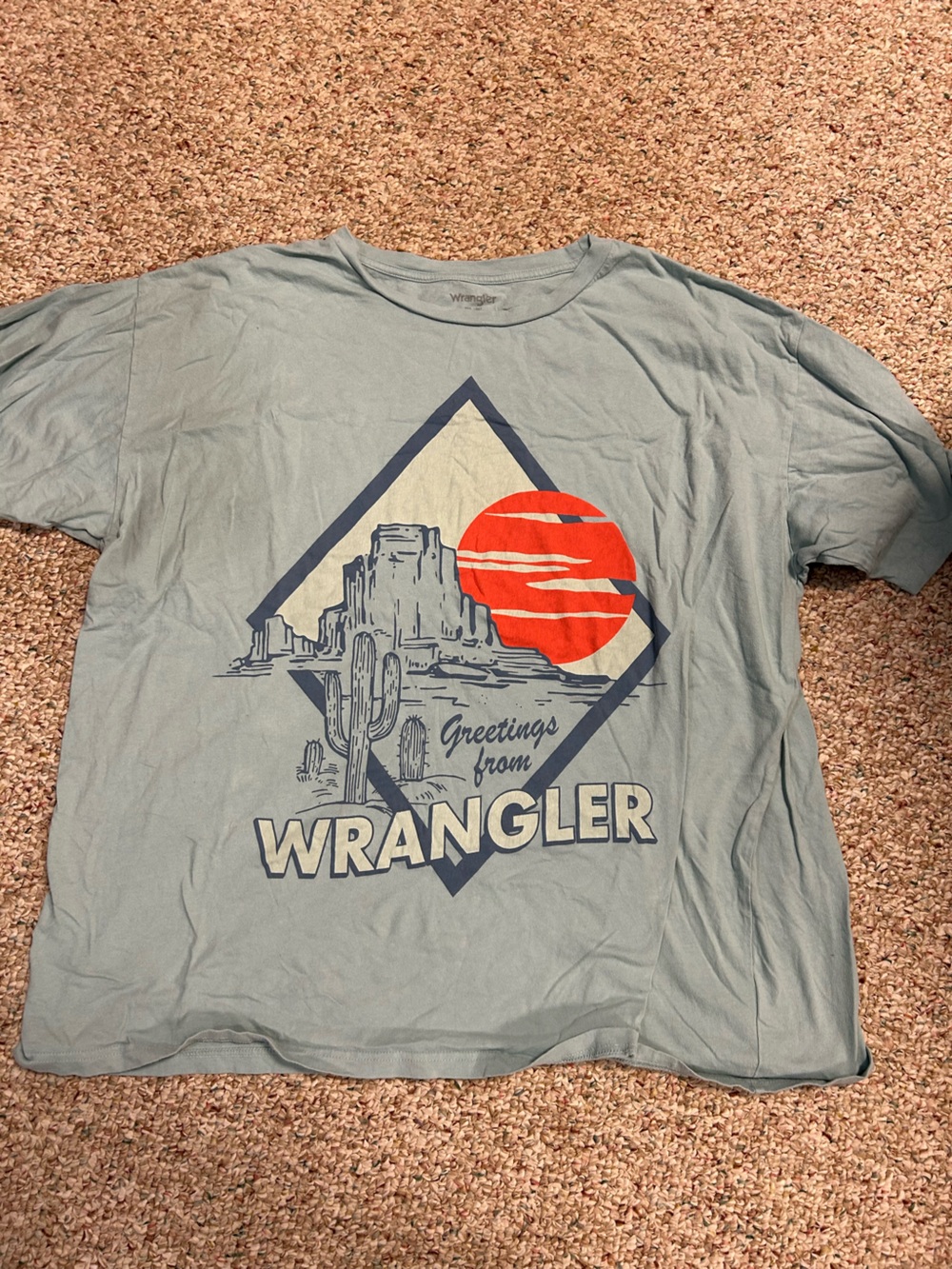 Wrangler women’s Desert Graphic Short-Sleeve Shirt - Sage Green